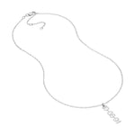 7mm Vertical Block Numeral Necklace
