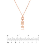 7mm Vertical Block Numeral Necklace