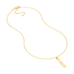 7mm Vertical Block Numeral Necklace