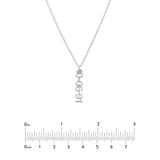 5mm Vertical Block Numeral Necklace