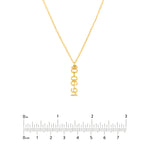 5mm Vertical Block Numeral Necklace