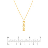 5mm Vertical Block Numeral Necklace