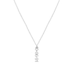 5mm Vertical Block Numeral Necklace
