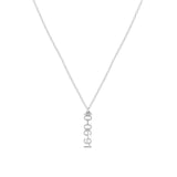 5mm Vertical Block Numeral Necklace