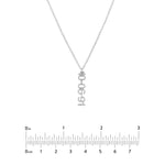 5mm Vertical Block Numeral Necklace