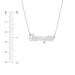 5mm Script Font Nameplate Necklace
