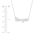 5mm Script Font Nameplate Necklace