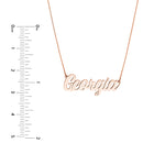 5mm Script Font Nameplate Necklace