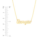 5mm Script Font Nameplate Necklace