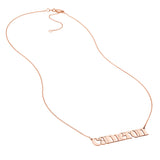 7mm Typewriter Font Nameplate Necklace