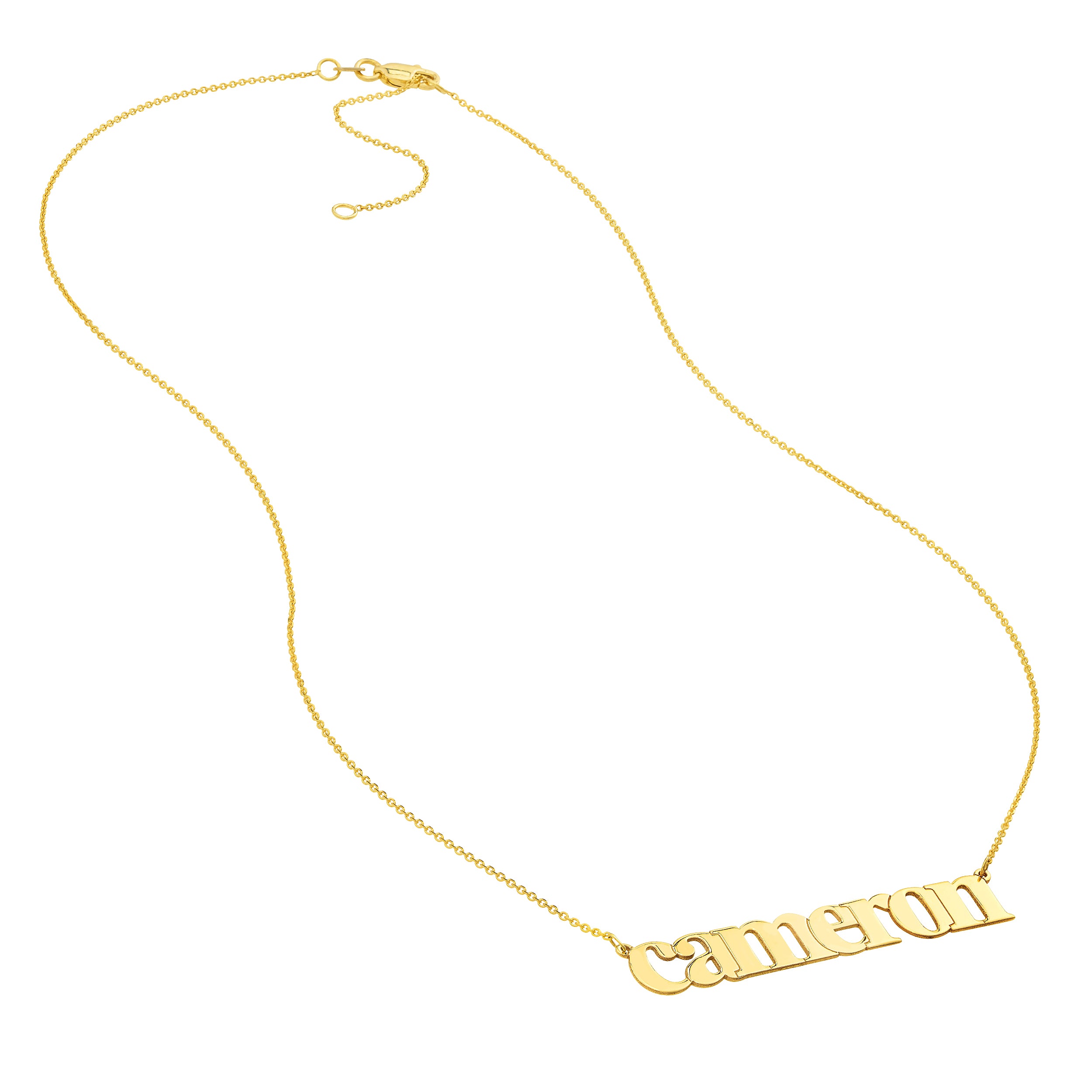 7mm Typewriter Font Nameplate Necklace