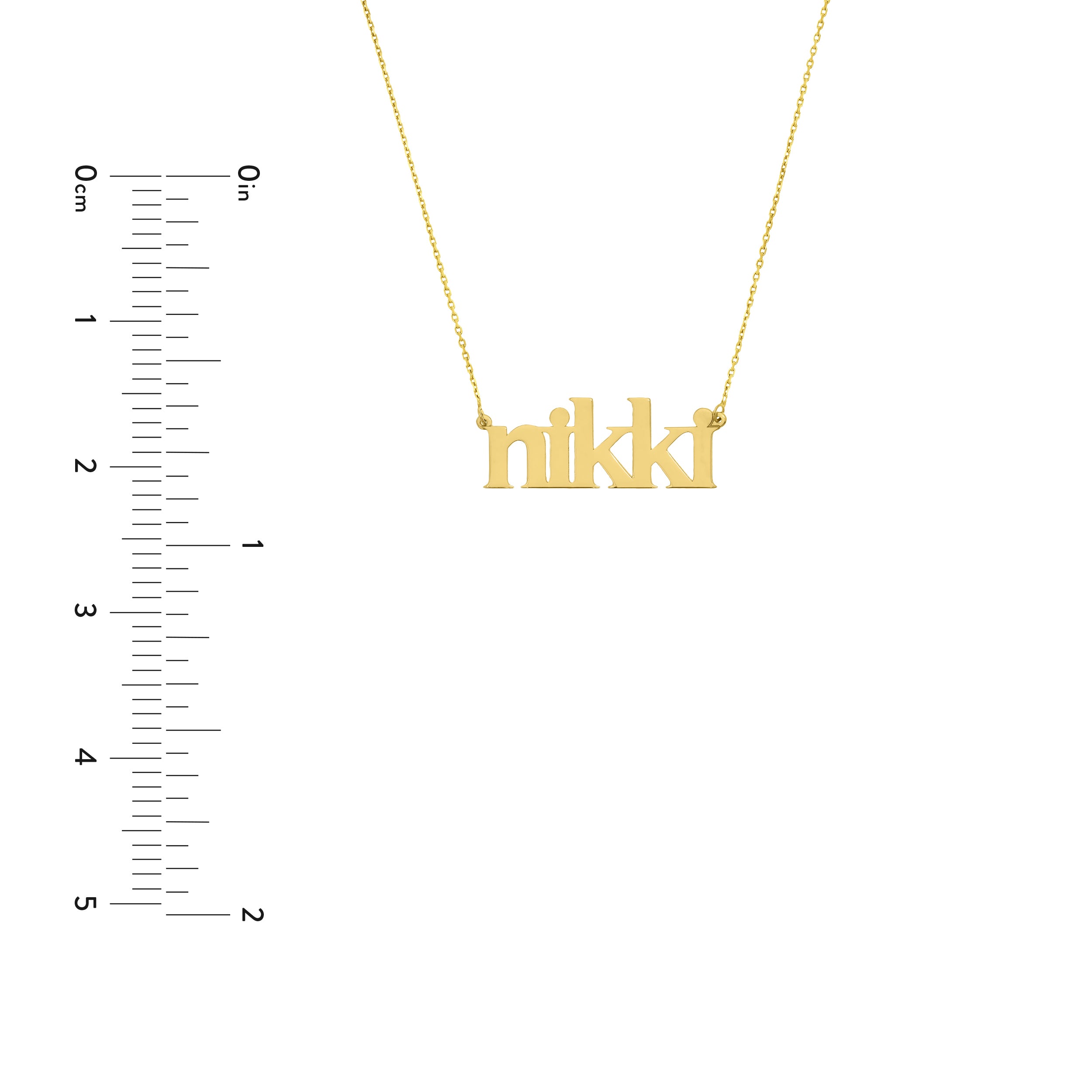 5mm Typewriter Font Nameplate Necklace