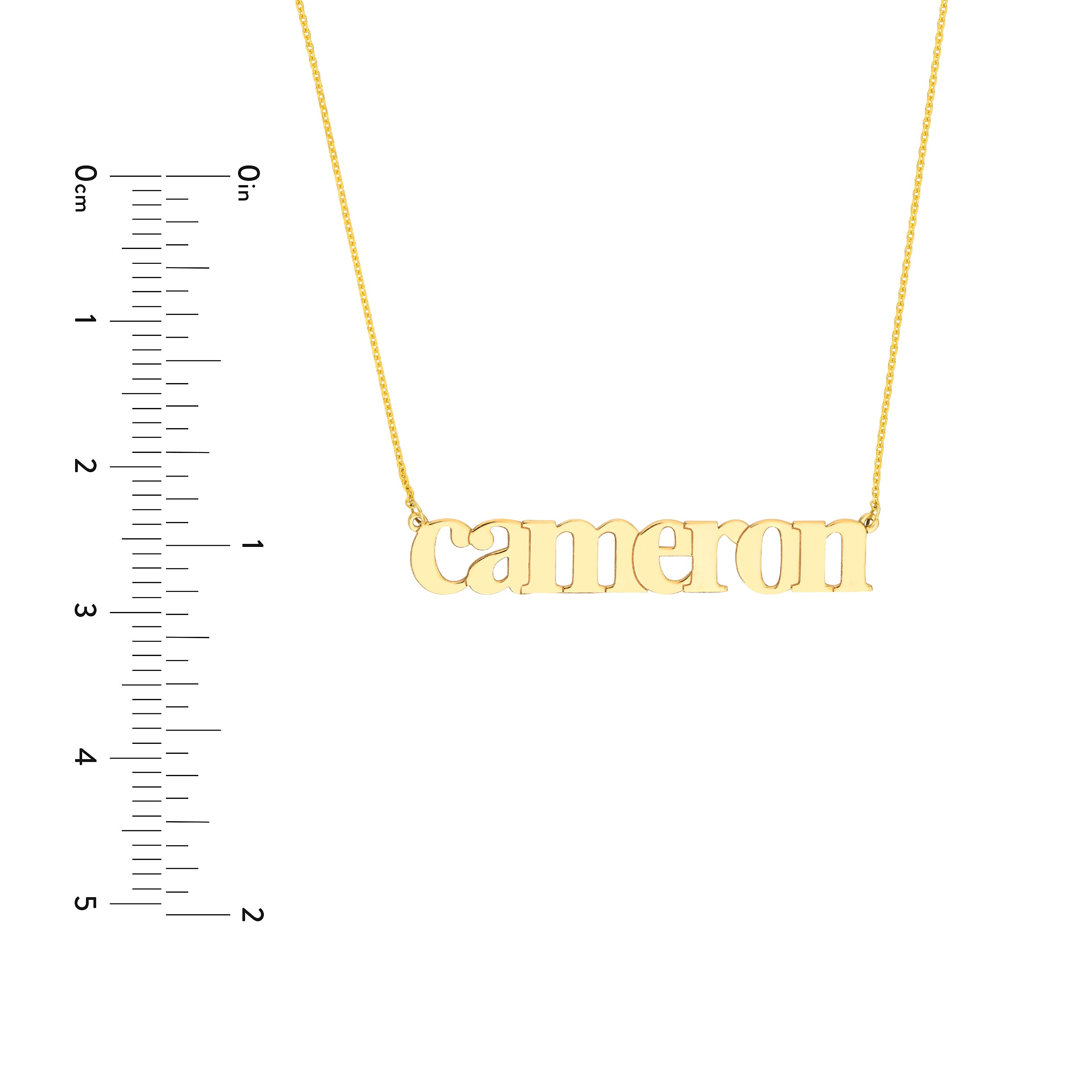 5mm Typewriter Font Nameplate Necklace