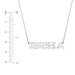 7mm Block Font Nameplate Necklace