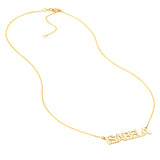 7mm Block Font Nameplate Necklace