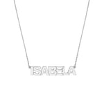 7mm Block Font Nameplate Necklace