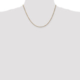 14k 1.8mm D/C Milano Rope Chain