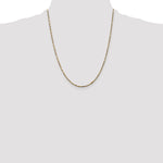 14k 1.8mm D/C Milano Rope Chain