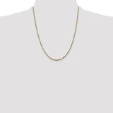 14k 1.8mm D/C Milano Rope Chain