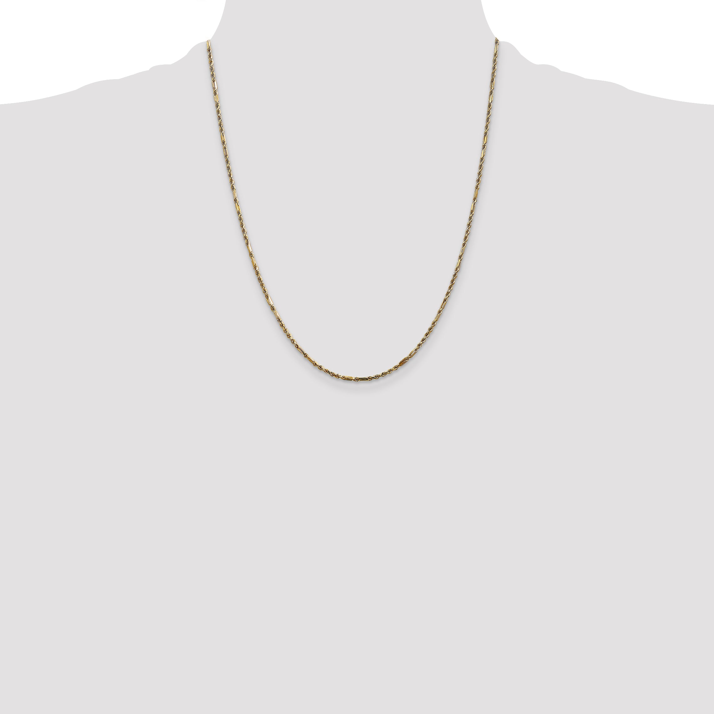 14k 1.8mm D/C Milano Rope Chain