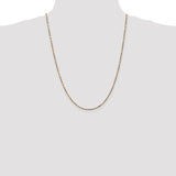 14k 1.8mm D/C Milano Rope Chain