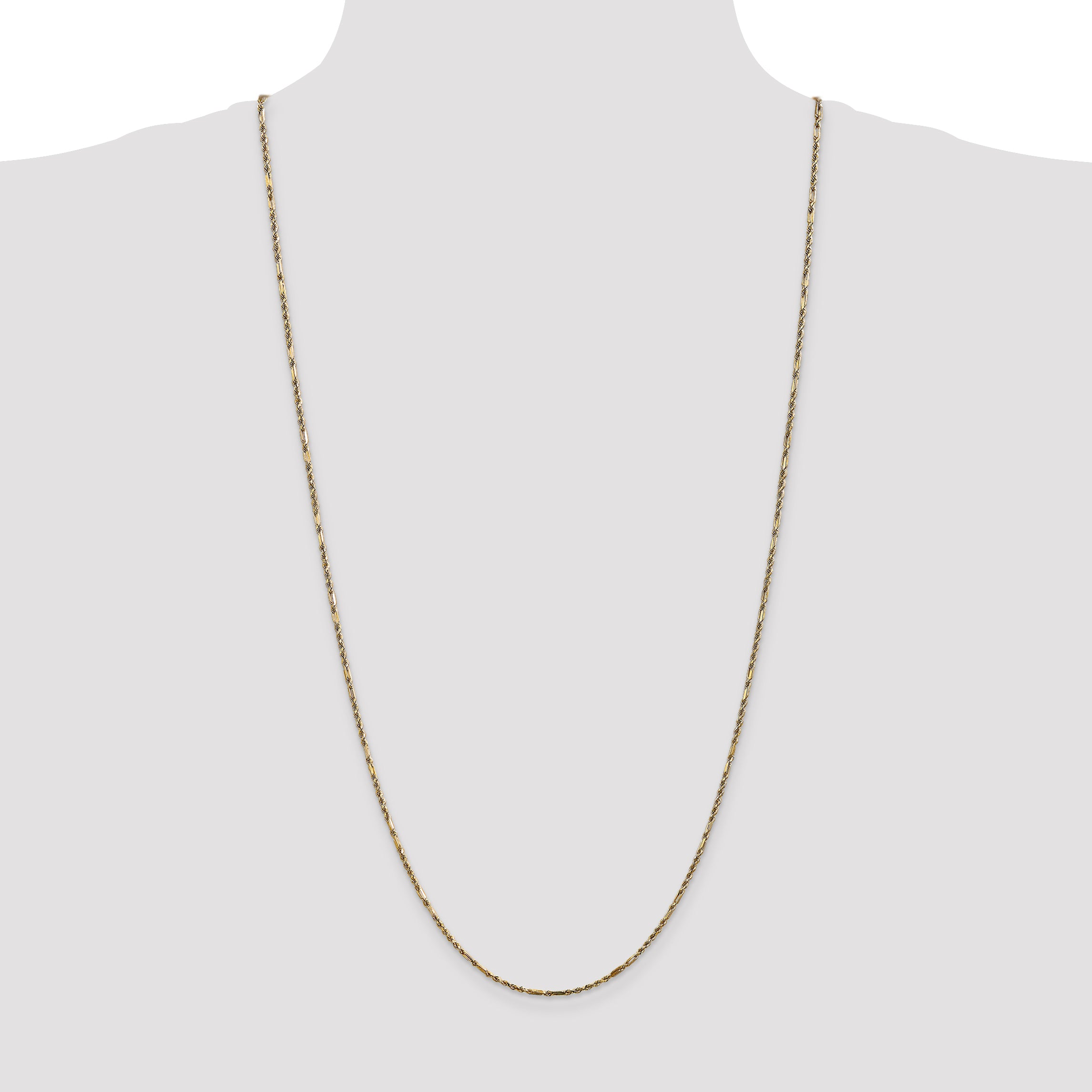 14k 1.8mm D/C Milano Rope Chain