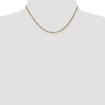 14k 2.25mm D/C Milano Rope Chain