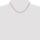 14k 2.25mm D/C Milano Rope Chain