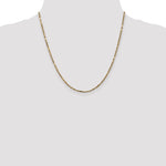 14k 2.25mm D/C Milano Rope Chain
