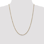 14k 2.25mm D/C Milano Rope Chain