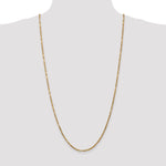 14k 2.5mm D/C Milano Rope Chain