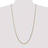 14k 2.5mm D/C Milano Rope Chain