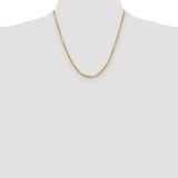 14k 2.75mm D/C Milano Rope Chain