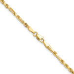 14k 2.75mm D/C Milano Rope Chain