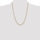 14k 2.75mm D/C Milano Rope Chain