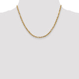 14k 3.0mm D/C Milano Rope Chain