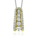 Pendant in 18k Gold with Diamonds