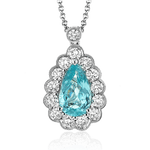 Color Pendant in 18k Gold with Diamonds