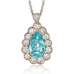 Color Pendant in 18k Gold with Diamonds