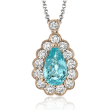 Color Pendant in 18k Gold with Diamonds