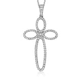 Cross Pendant in 18k Gold with Diamonds
