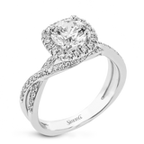 Engagement Ring in 18k Gold with Diamonds