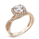 Engagement Ring in 18k Gold with Diamonds