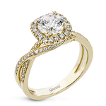 Engagement Ring in 18k Gold with Diamonds
