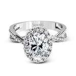 Engagement Ring in 18k Gold with Diamonds