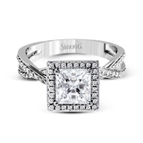 Engagement Ring in 18k Gold with Diamonds