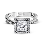Engagement Ring in 18k Gold with Diamonds