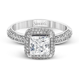 Engagement Ring in 18k Gold with Diamonds