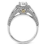 Engagement Ring in 18k Gold with Diamonds