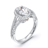 Engagement Ring in 18k Gold with Diamonds